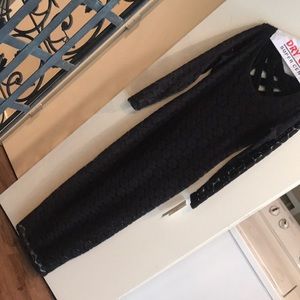 Long black lace dress